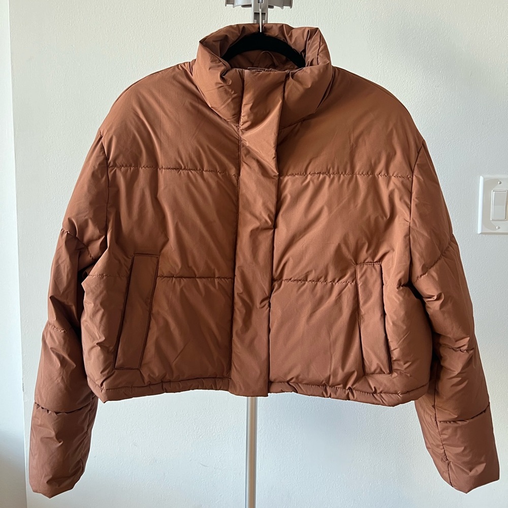 Oysho Cropped Puffer Jacket